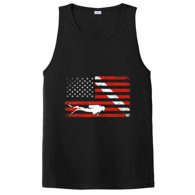 Diver Down Dive Flag Scuba Diving American Flag PosiCharge Competitor Tank