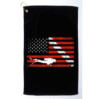 Diver Down Dive Flag Scuba Diving American Flag Golf Towel