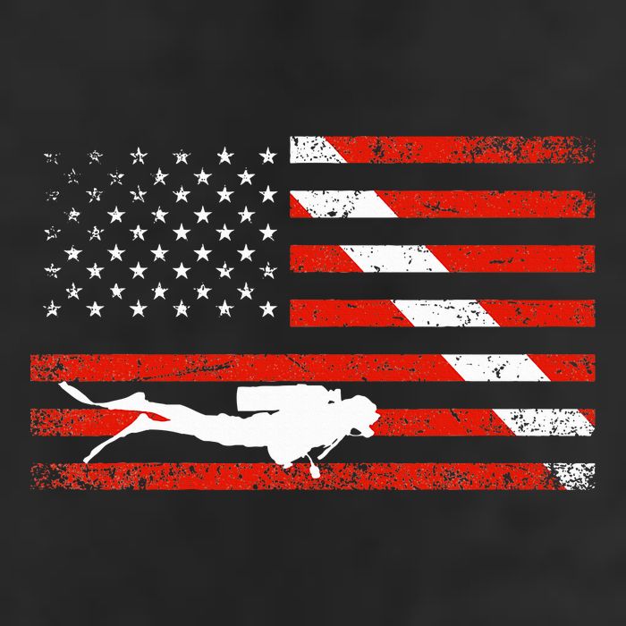 Diver Down Dive Flag Scuba Diving American Flag Golf Towel