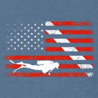 Diver Down Dive Flag Scuba Diving American Flag Garment-Dyed Sweatshirt