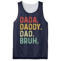 Dada Daddy Dad Bruh Fathers Day Vintage Funny Father Mesh Reversible Basketball Jersey Tank