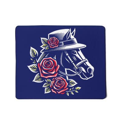 Derby Day Ddress 2024 Funny Hat Horse Racing Derby Mousepad