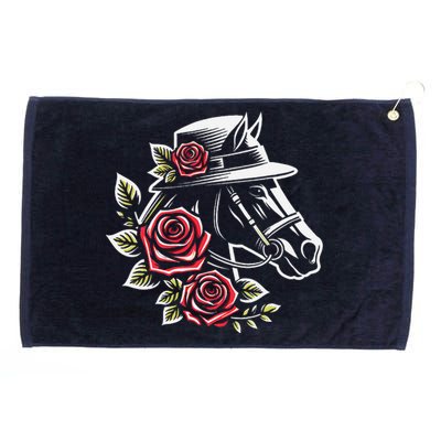 Derby Day Ddress 2024 Funny Hat Horse Racing Derby Grommeted Golf Towel