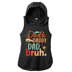 Dada Daddy Dad Bruh Ladies PosiCharge Tri-Blend Wicking Draft Hoodie Tank