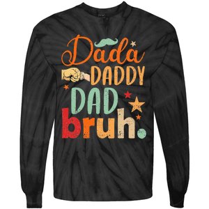 Dada Daddy Dad Bruh Tie-Dye Long Sleeve Shirt