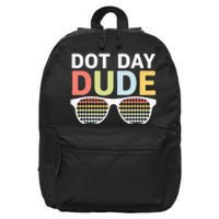 Dot Day Dotted Dude Glasses 16 in Basic Backpack