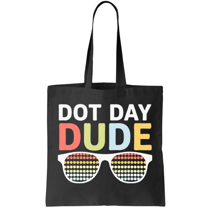 Dot Day Dotted Dude Glasses Tote Bag