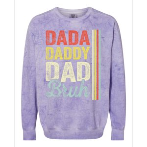 Dada Daddy Dad Bruh Colorblast Crewneck Sweatshirt