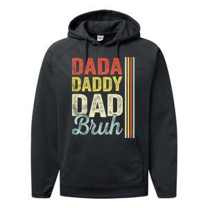 Dada Daddy Dad Bruh Performance Fleece Hoodie