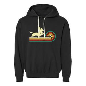 Dachshund dachshund dog silhouette retro gift Garment-Dyed Fleece Hoodie