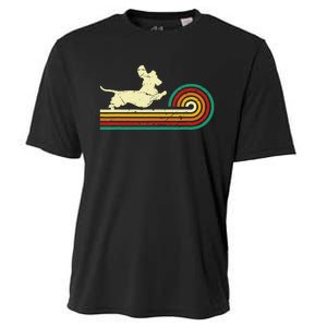 Dachshund dachshund dog silhouette retro gift Cooling Performance Crew T-Shirt