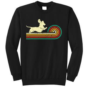 Dachshund dachshund dog silhouette retro gift Sweatshirt