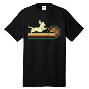 Dachshund dachshund dog silhouette retro gift Tall T-Shirt