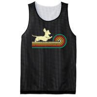 Dachshund dachshund dog silhouette retro gift Mesh Reversible Basketball Jersey Tank