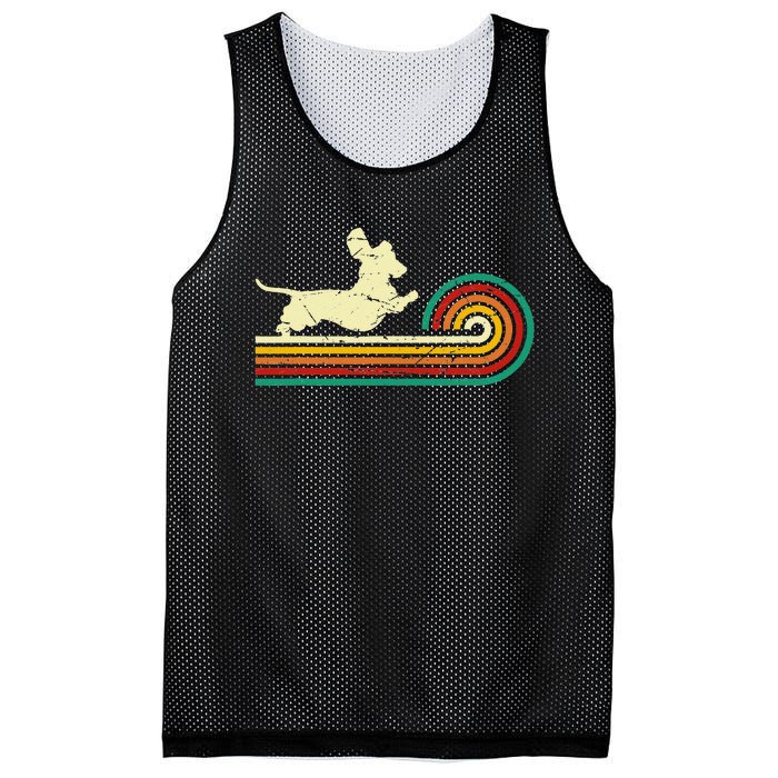 Dachshund dachshund dog silhouette retro gift Mesh Reversible Basketball Jersey Tank