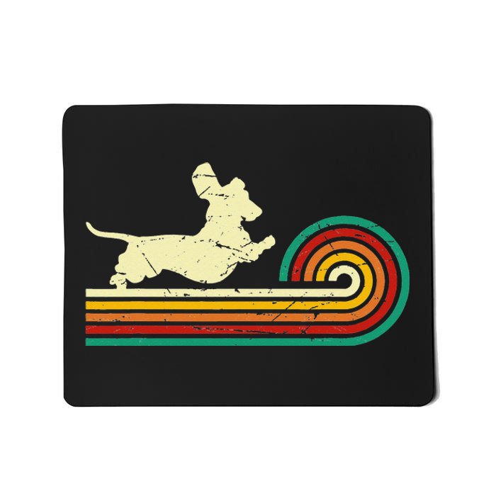 Dachshund dachshund dog silhouette retro gift Mousepad