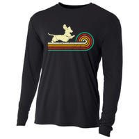 Dachshund dachshund dog silhouette retro gift Cooling Performance Long Sleeve Crew