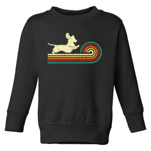 Dachshund dachshund dog silhouette retro gift Toddler Sweatshirt