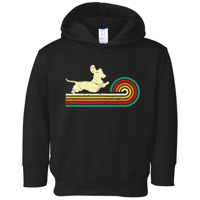 Dachshund dachshund dog silhouette retro gift Toddler Hoodie