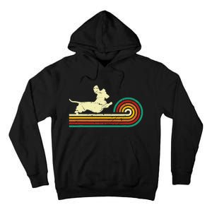 Dachshund dachshund dog silhouette retro gift Tall Hoodie