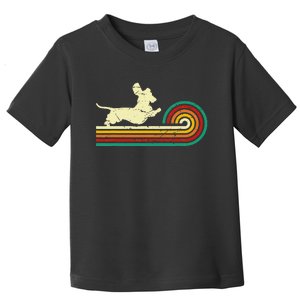 Dachshund dachshund dog silhouette retro gift Toddler T-Shirt