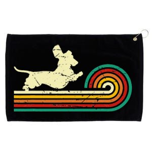 Dachshund dachshund dog silhouette retro gift Grommeted Golf Towel