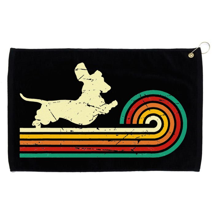 Dachshund dachshund dog silhouette retro gift Grommeted Golf Towel