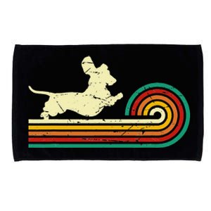 Dachshund dachshund dog silhouette retro gift Microfiber Hand Towel