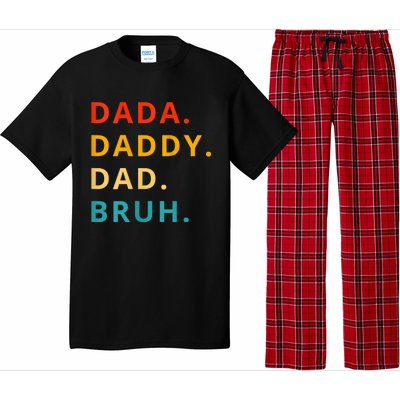 Dada Daddy Dad Bruh Funny Phrase For FatherS Day Pajama Set