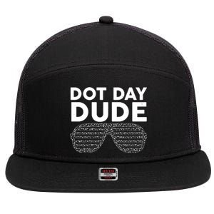 Dot Day Dude Shutter Shades Sunglasses 7 Panel Mesh Trucker Snapback Hat