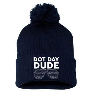 Dot Day Dude Shutter Shades Sunglasses Pom Pom 12in Knit Beanie