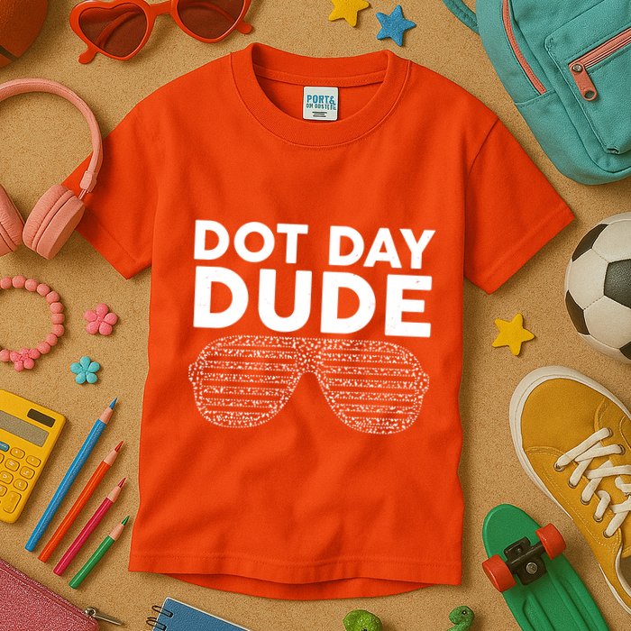 Dot Day Dude Shutter Shades Sunglasses Kids T-Shirt