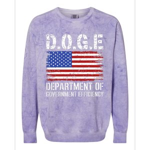 D.O.G.E Doge Department Of Government Efficiency Colorblast Crewneck Sweatshirt