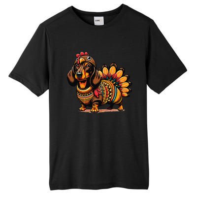 Doxie Dachshund Dog Turkey Tall Fusion ChromaSoft Performance T-Shirt