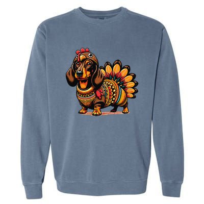 Doxie Dachshund Dog Turkey Garment-Dyed Sweatshirt