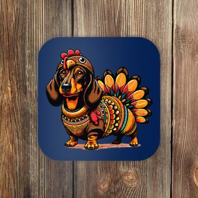 Doxie Dachshund Dog Turkey Coaster