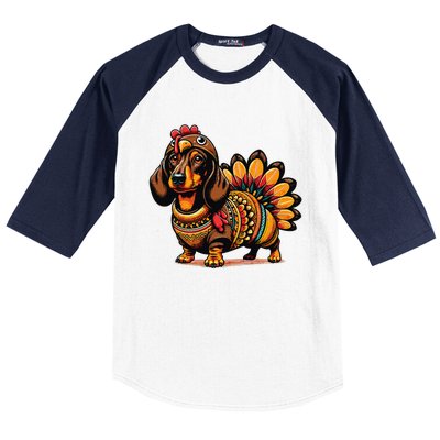 Doxie Dachshund Dog Turkey Baseball Sleeve Shirt