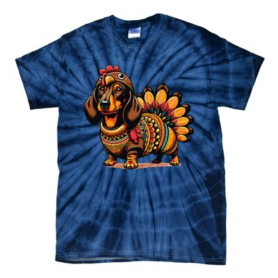 Doxie Dachshund Dog Turkey Tie-Dye T-Shirt