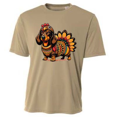 Doxie Dachshund Dog Turkey Cooling Performance Crew T-Shirt