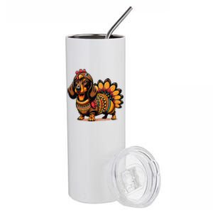 Doxie Dachshund Dog Turkey Stainless Steel Tumbler