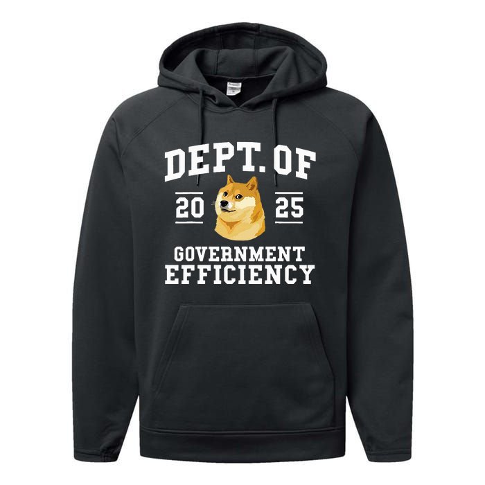 Doge D.O.G.E Department Of Government Efficiency Trump 2024 Performance Fleece Hoodie