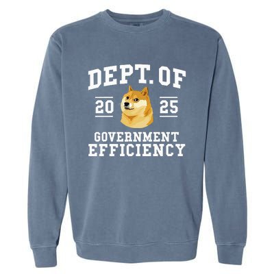 Doge D.O.G.E Department Of Government Efficiency Trump 2024 Garment-Dyed Sweatshirt