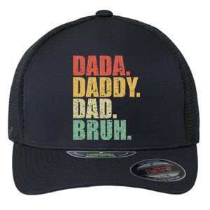 Dada Daddy Dad Bruh Fathers Day 2024 Gifts Flexfit Unipanel Trucker Cap