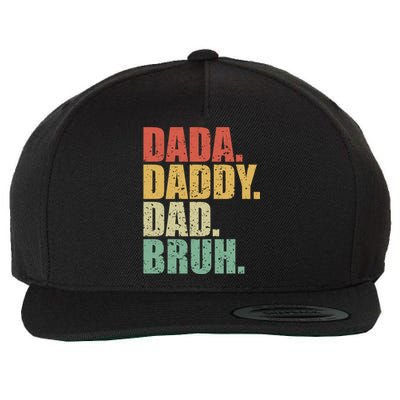 Dada Daddy Dad Bruh Fathers Day 2024 Gifts Wool Snapback Cap