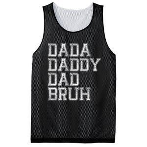 Dada Daddy Dad Bruh Happy Fathers Day Funny Dad Joke Humor Mesh Reversible Basketball Jersey Tank