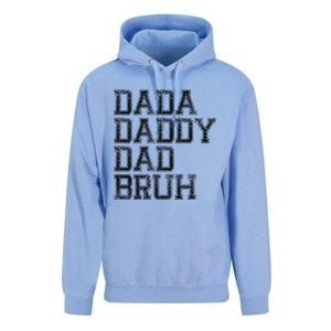 Dada Daddy Dad Bruh Happy Fathers Day Funny Dad Joke Humor Unisex Surf Hoodie