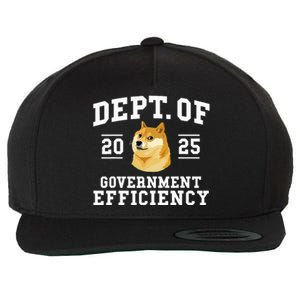 Doge D.O.G.E Department Of Government Efficiency Trump 2024 Wool Snapback Cap