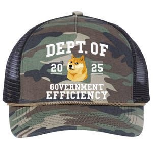 Doge D.O.G.E Department Of Government Efficiency Trump 2024 Retro Rope Trucker Hat Cap