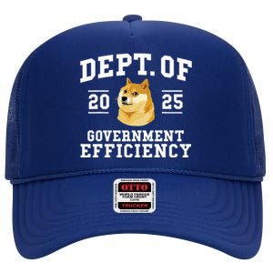 Doge D.O.G.E Department Of Government Efficiency Trump 2024 High Crown Mesh Back Trucker Hat