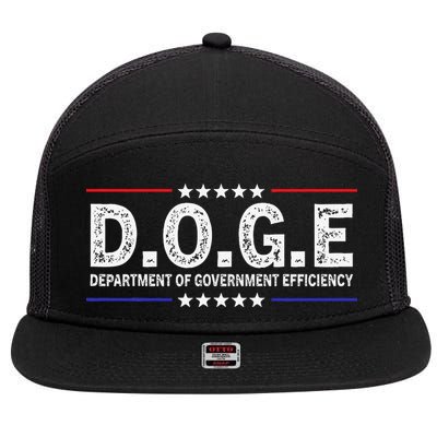 D.O.G.E Doge Department Of Government Efficiency 7 Panel Mesh Trucker Snapback Hat